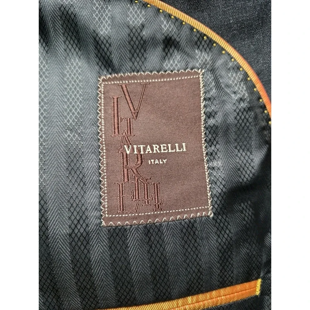 Vitarelli Mens Sports Coat 38R Gray Italy 2 Button Single Breasted Jacket